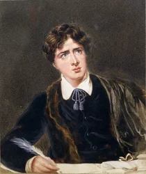 Portrait of a Man Writing, Possibly Oscar Wilde, c.1880